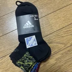 adidas ソックス 3ペアセット 24-26cm 黒
