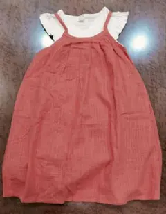 プティマイン バックリボン付きのキャミワンピースとタンクトップセット 120cm