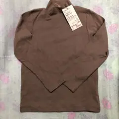 ハイネック長袖Tシャツ 120 ブラウン