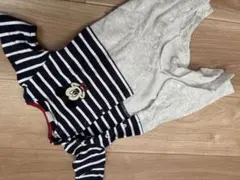 petit mainミッキーマウス ストライプロンパース 70