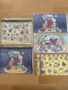 【値下げ】BT21 一番くじ　ポーチ・クリアファイル 5種セットのサムネイル