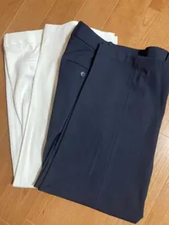 UNIQLO タックワイドパンツ　2本セット