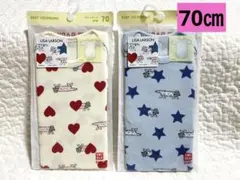 新品　ユニクロ　ボディスーツ(半袖) リサラーソン　ロンパース　70㎝ 2枚