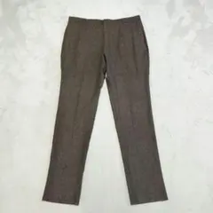 BEAMS+　カシミヤ混ヘリンボーン生地　ノータックスラックス　シンチバック