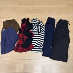 双子 女の子 長袖トップス ボトムス 秋冬100cm 10着セット まとめ売り