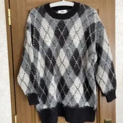 AZUL by MOUSSY ダイヤモンド柄セーター Mサイズ