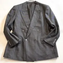 美品 バーバリー[銀ボタン ダブル]テーラードジャケット Mサイズ ホースロゴ