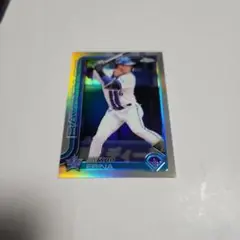 2025 topps chrome NPB 蝦名達夫　リフラクター　横浜DeNA