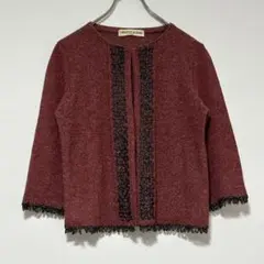 n0811【クリスチャンオジャール】カーディガン 日本製 ストレッチ