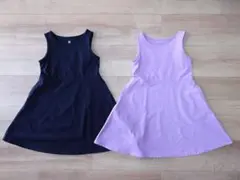 ① UNIQLO エアリズム ノースリーブワンピース 2色セット
