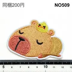NO509 カピバラ　かわいい　アイロン接着　刺繍ワッペン　パッチ