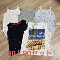 タンクトップ ロンパース 5枚セット 80 90 夏 メッシュ 肌着 ユニクロ