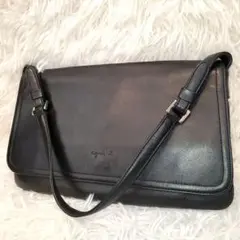 ⭐美品⭐アニエスベー ワンショルダー アクセサリーポーチ オールレザーのサムネイル