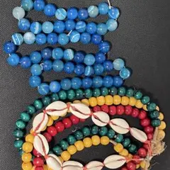 ビーズ　貝殻　天然石　ガラス