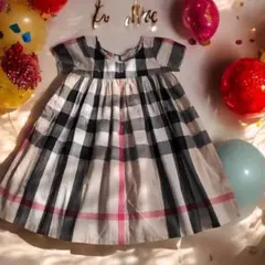 【バーバリーロンドン】１4０ ノバチェック メガチェック ロングワンピース