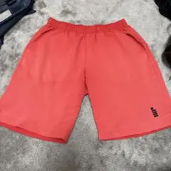 赤 ハーフパンツ ウエストゴム ポケット付き