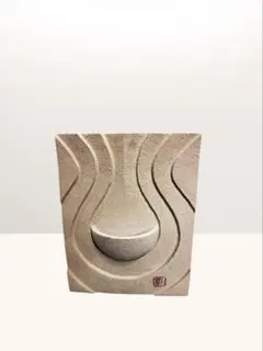 ベージュ石材の抽象彫刻 インテリア 飾り物 芸術作品