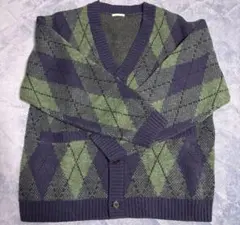 アーガイル カーディガン