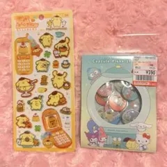 【新品正規品】平成はっぴーフォン ポムポムプリン カプセルフレークステッカーズ