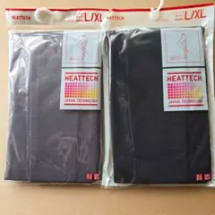 UNIQLO HEATTECH ブラック ダークグレー タイツ L/XL