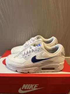 Nike エアマックス90 ホワイト/ブルー　23.5cm