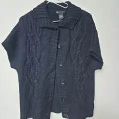 ​美品✨ケーブル編み 半袖 ニットカーディガン (S)