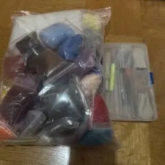 羊毛フェルトとフェルト針セット