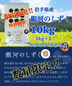 米 数量限定！8年連続特A! 白米【岩手県産銀河のしずく10kg】 5kg×2 