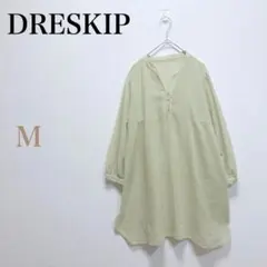 ドレスキップ チュニック ブラウス ピスタチオグリーン M ワールド 透け感のサムネイル