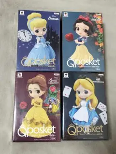 【極美品・未開封】Qposket ディズニー プリンセス フィギュア 4点セット