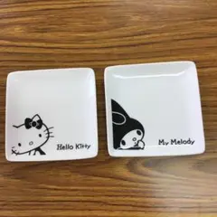 ハローキティ&マイメロディ小皿2枚セット