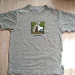 mont-bell イラスト付きTシャツ 160サイズ グレー　ウィックロン