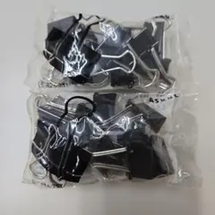 ダブルクリップ 中 ブラック 10個入×2(合計２０個)②