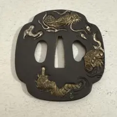 越前住記内 作 刀 鍔 龍のデザイン - メルカリ