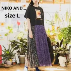美品 niko and... リメイクライクフラワーワンピース ニコアンド