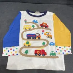 Hot Biscuit 車デザイン 長袖Tシャツ 90cm