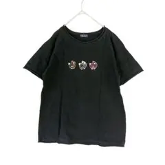 ドラッグストアーズ 半袖Tシャツ デザイン刺繍 ぶた 綿100%