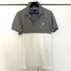 【BANANA REPUBLIC】バナナリパブリックバイカラーポロシャツL象ロゴ