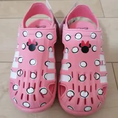 【新品、未使用】adidas ミニー ドット柄 サンダル ピンク　21cm
