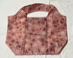 ♦️鬼滅の刃　和風デザイン エコバッグ ピンク