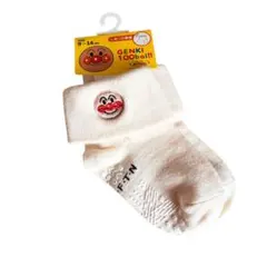 新品未使用　アンパンマン ベビー靴下 9~14cm クリーム色　滑り止め付き