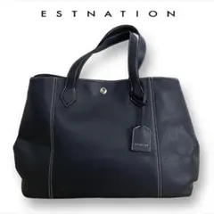 ESTNATION エンボス マイクロ ファイバー トート バッグ レディース