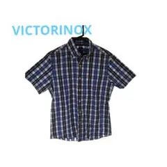 VICTORINOX　青と白のチェック柄 半袖シャツのサムネイル
