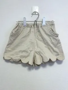 petit main ベージュ スカラップ半ズボン 110