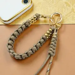 ハンドストラップ パラコードスマホショルダー 携帯ストラップ #アースカラー