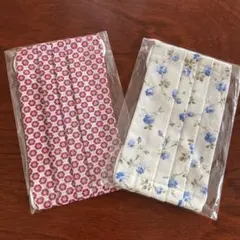 花柄布製マスク2枚セット レディース