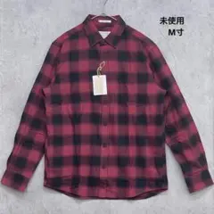 【未使用】GLOVE HOUSE レッド ブラック 長袖チェックネルシャツ M寸