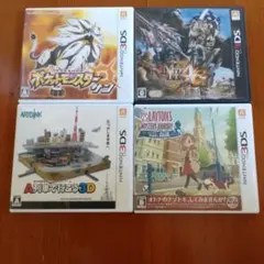3DS　ソフト　ポケットモンスター　モンスターハンター　Ａ列車　レイトン