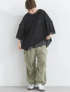 【新品未使用】カットリメイクシリーズ天竺編み メッシュ セット ロゴ Tシャツのサムネイル
