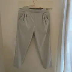 UNIQLO XS クレープジャージーテーパードパンツ ライトグレー